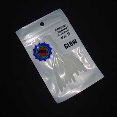 Силиконовая приманка Rockfish Bait Fry Spring 5.2cm/15Glow. Rockfish Bait Fry Spring 5.2cm/15GLOW
