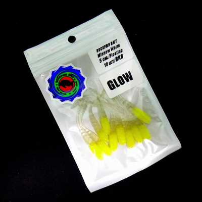 Силиконовая приманка Rockfish Bait Minnow Worm 5cm/BK8. Rockfish Bait Minnow Worm 5cm/BK8