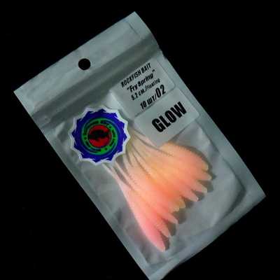 Силиконовая приманка Rockfish Bait Fry Spring 5.2cm/02Glow. Rockfish Bait Fry Spring 5.2cm/02Glow