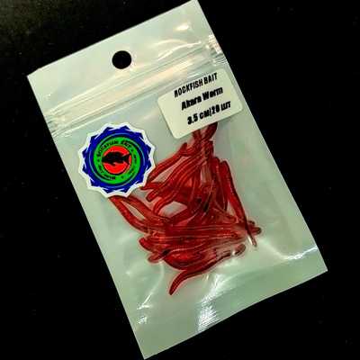 Силиконовая приманка Rockfish Bait Akara Worm 3.5cm/Red. Rockfish Bait Akara Worm 3.5cm/Red