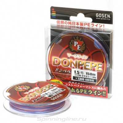 Плетеный шнур Gosen Donpepe # 0.6/150m. Gosen Donpepe # 0.6/150m