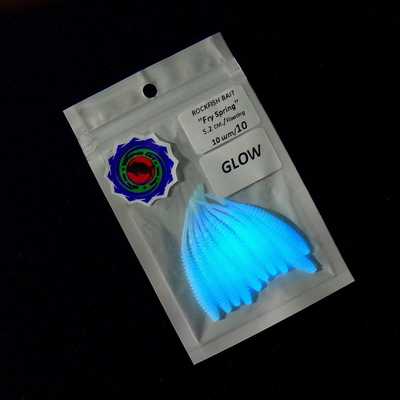 Силиконовая приманка Rockfish Bait Fry Spring 5.2cm/10Glow. Rockfish Bait Fry Spring 5.2cm/10Glow