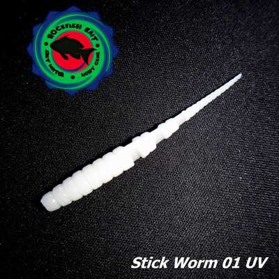 Силиконовая приманка Rockfish Bait Stick Worm 4.5cm/01WT. Rockfish Bait Stick Worm 4.5cm/01WT