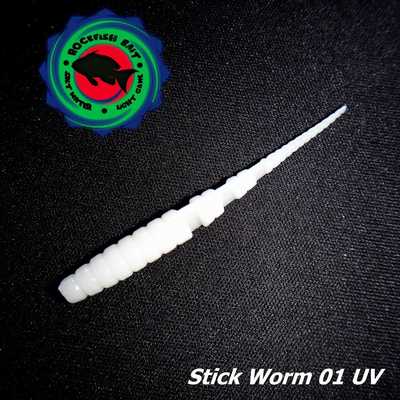 Силиконовая приманка Rockfish Bait Stick Worm 4.5cm/01WT. Rockfish Bait Stick Worm 4.5cm/01WT