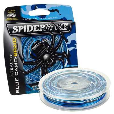 Плетеный шнур SpiderWire Stealth Blue Camo-Braid 0.08mm/137m. SpiderWire Stealth Blue Camo-Braid 0.08mm/137m